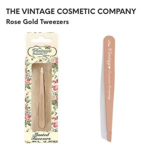 🆕 Rose Gold Stainless Steel Slanted Tweezers